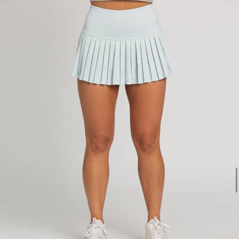 White Mini Tennis Skirt with Pleats